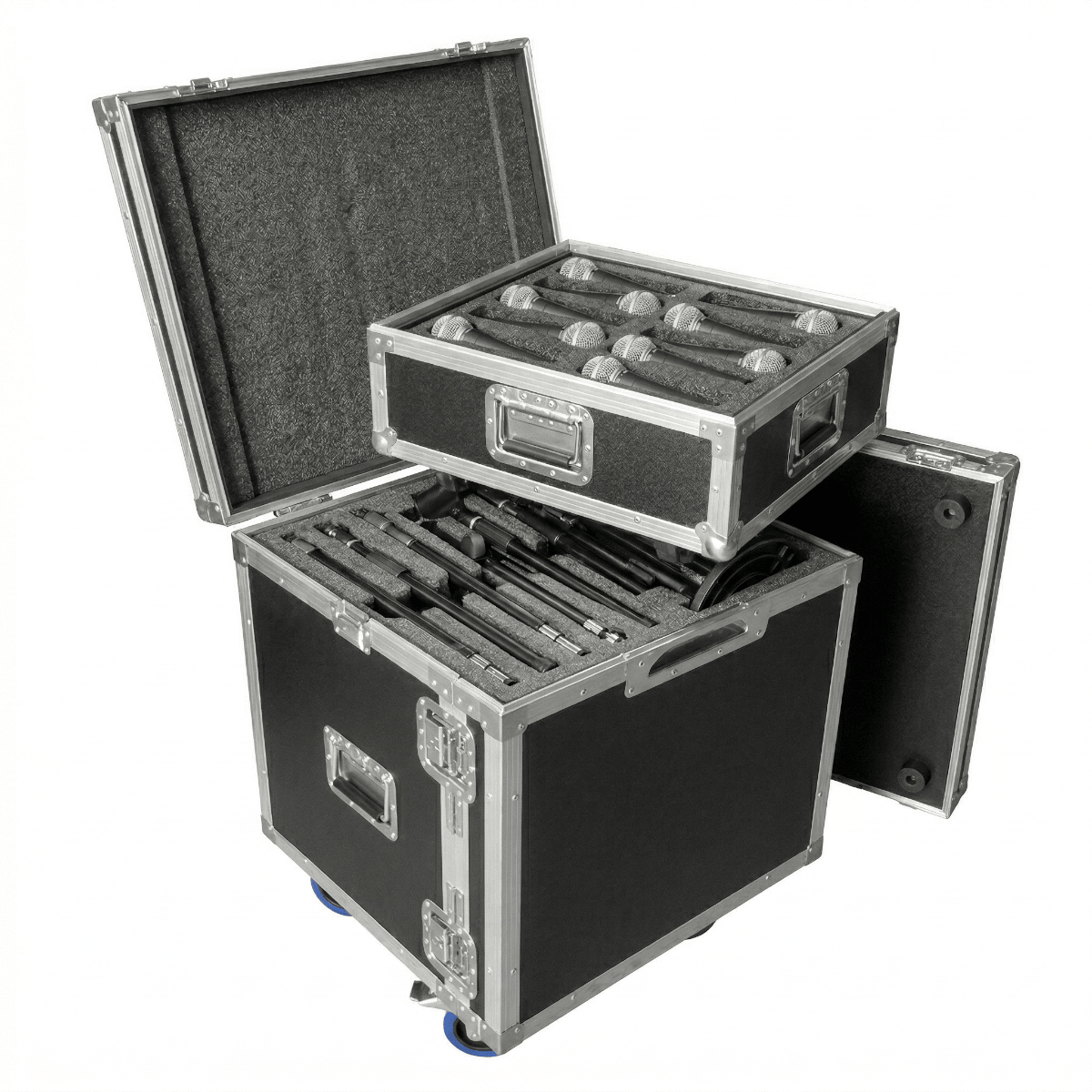 Flight Case per Microfoni e Aste Microfoniche Flight Case per Microfoni e Aste Microfoniche - Ecoplast 2000