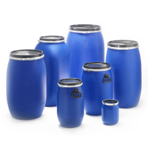 Esempi di fusti in plastica HDPE per alimenti omologati ONU