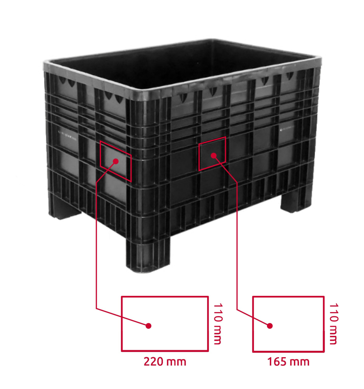 Box 600 HDPE rigenerato - Ecoplast 2000