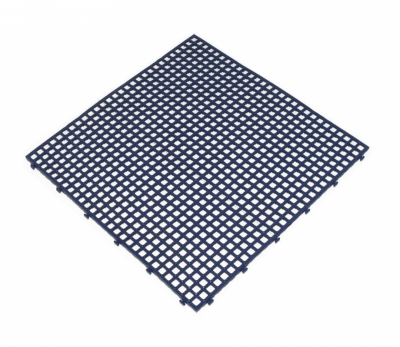 Copco Giradischi Lazy Susan 30,5 Cm - Organizer Girevole Antiscivolo In Plastica, Colore Bianco E Blu, Per Cucina, Bagno E Armadi